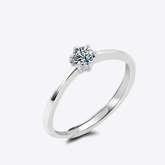 Korean Style Six-Prong Adjustable Wedding Ring