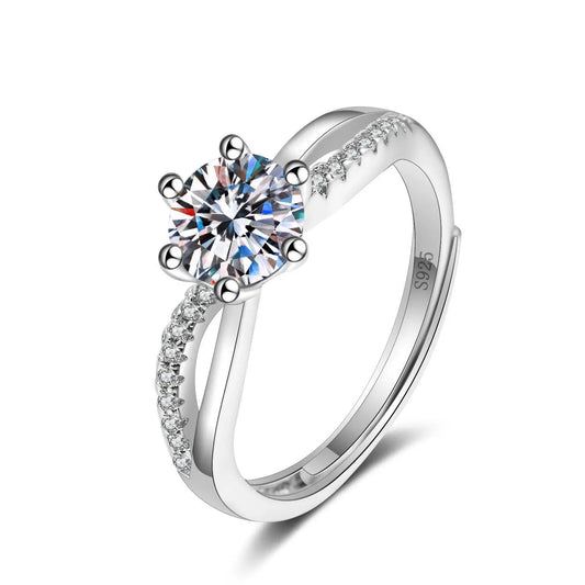 New Korean Fashion Intertwined Love Ring – Six-Prong Ring