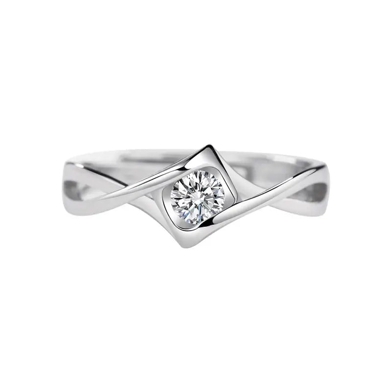 True Love S925 Sterling Silver Adjustable Heart Ring