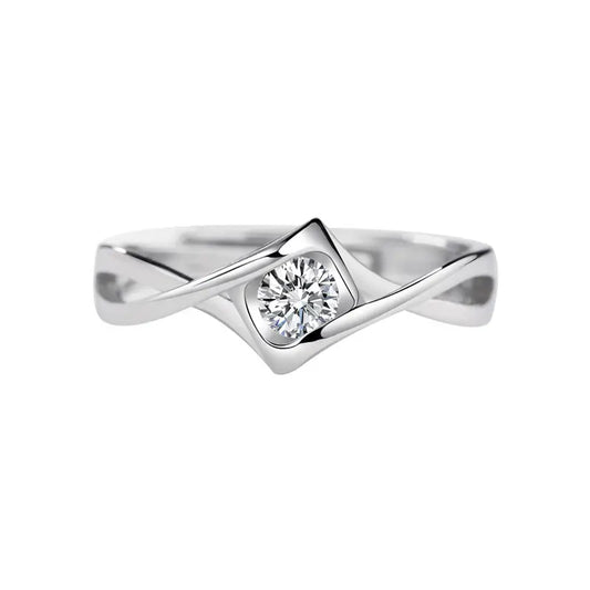 True Love S925 Sterling Silver Adjustable Heart Ring