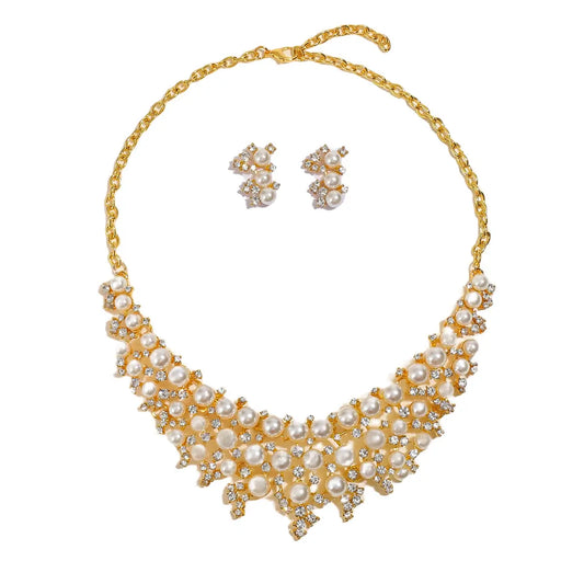 Vintage Pearl Necklace Set – Elegant Bridal Choker