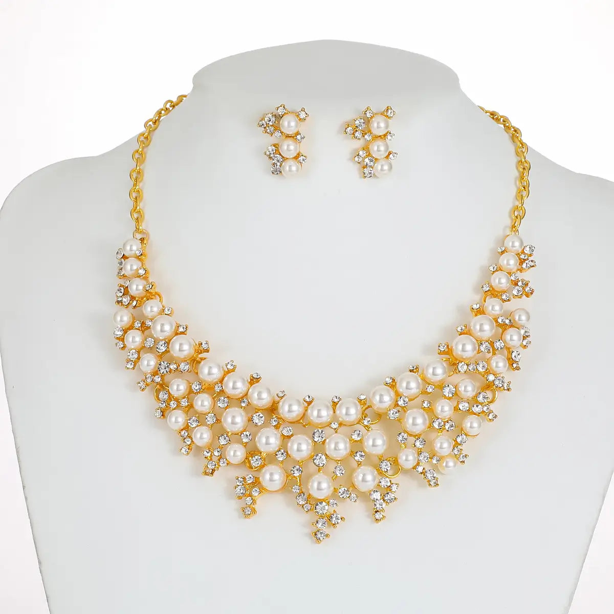 Vintage Pearl Necklace Set – Elegant Bridal Choker