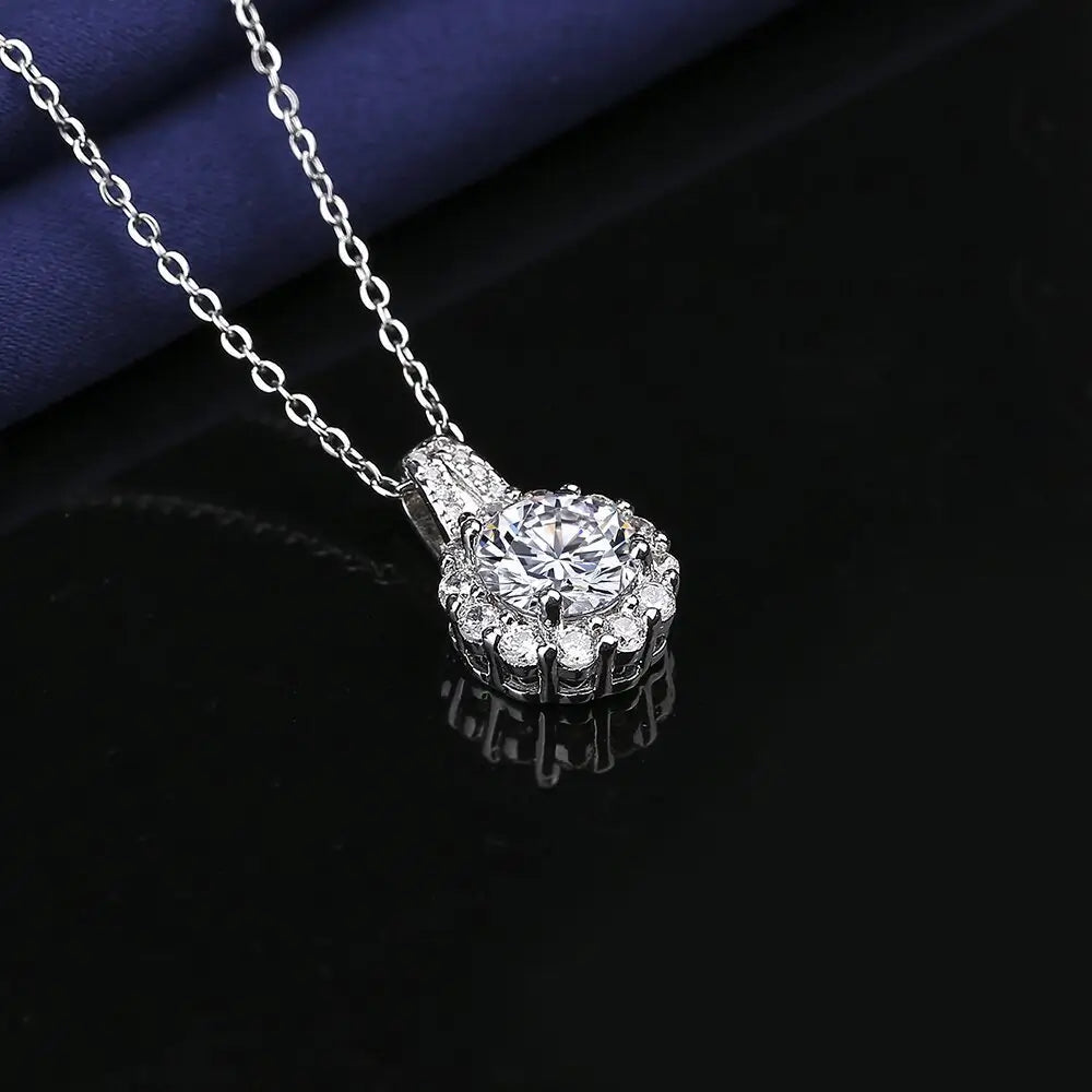 Princess Round Pendant Necklace