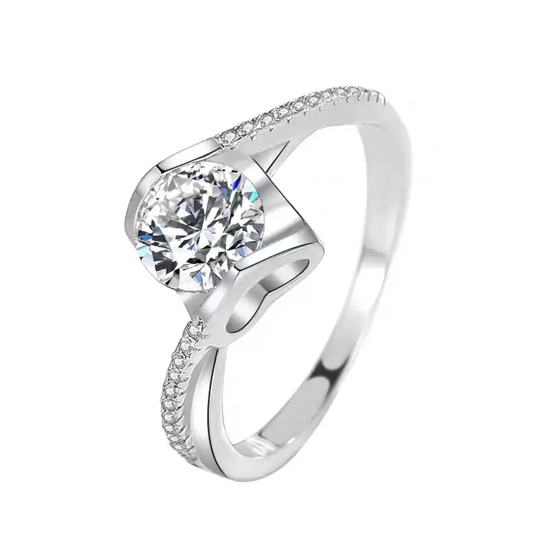 Angel's Kiss 1-Carat Hollow Zircon Ring