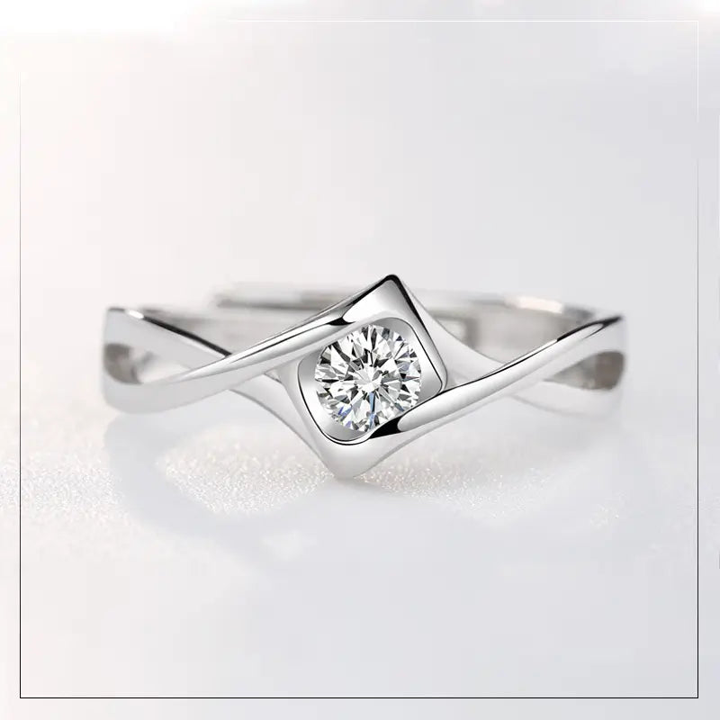 True Love S925 Sterling Silver Adjustable Heart Ring