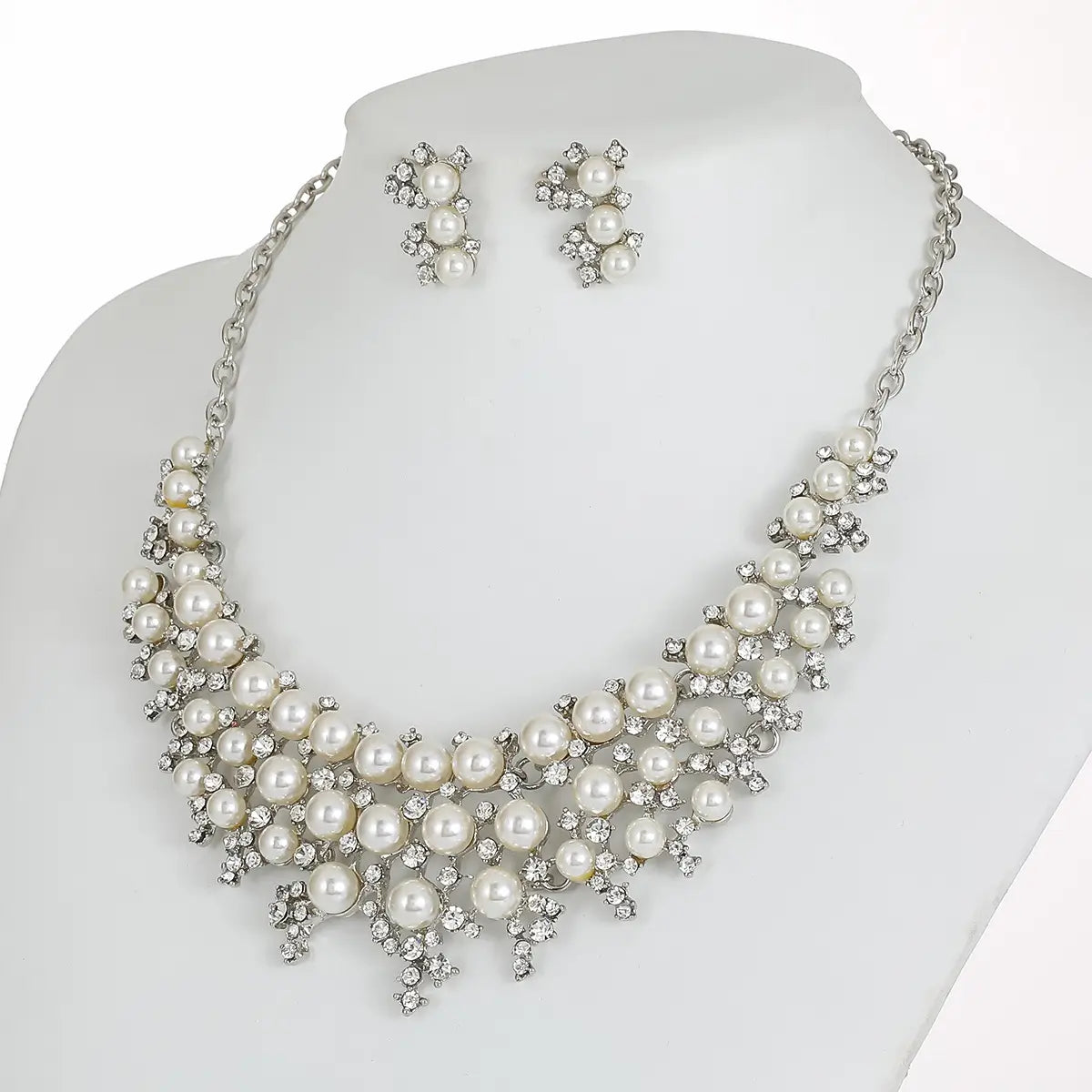 Vintage Pearl Necklace Set – Elegant Bridal Choker