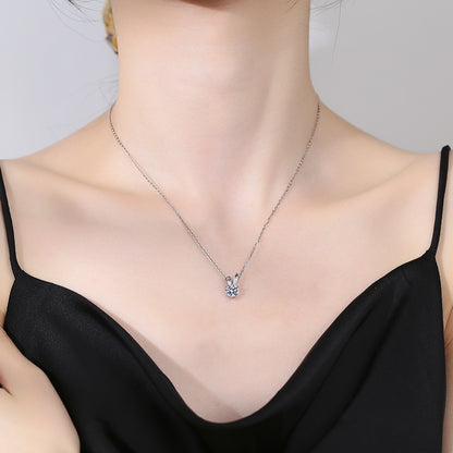 S925 Moissanite Bunny Necklace