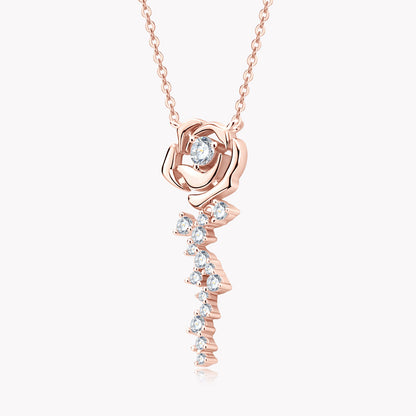 New Rose Gold Moissanite Necklace