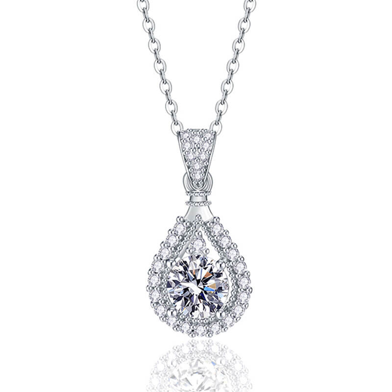 S925 Moissanite Teardrop Necklace