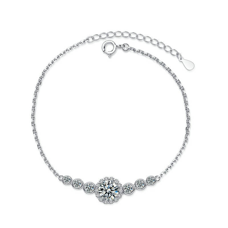 S925 Silver Moissanite Starry Bracelet