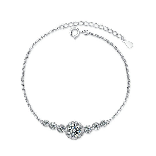 S925 Silver Moissanite Starry Bracelet