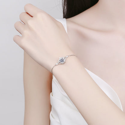 Classic Moissanite Crown Bracelet