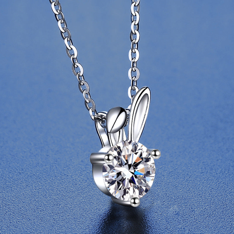 S925 Moissanite Bunny Necklace