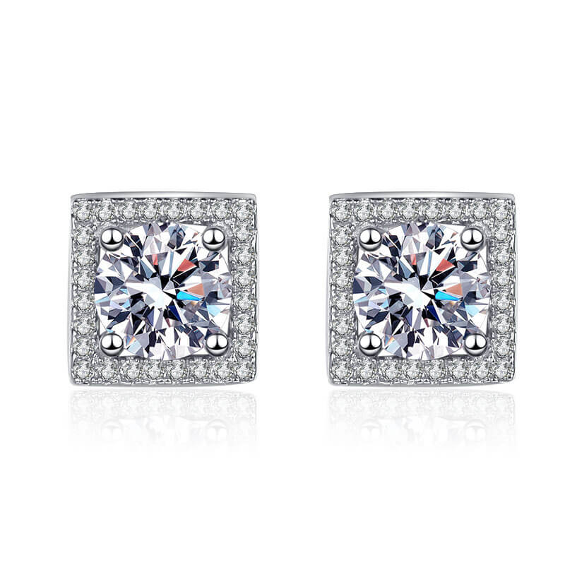 S925 Moissanite Stud Earrings