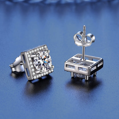 S925 Moissanite Stud Earrings