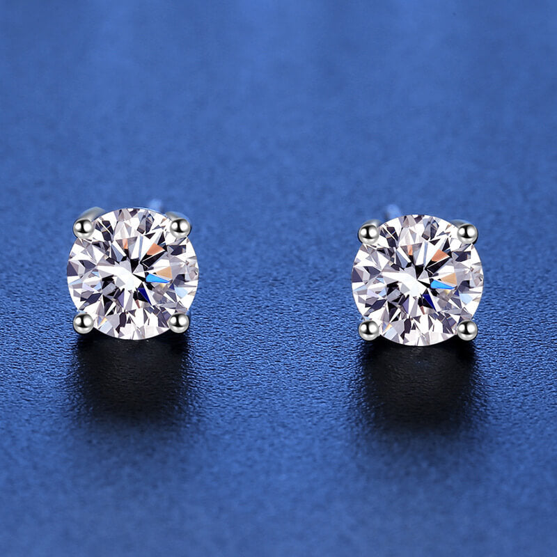 S925 Moissanite Cushion Earrings