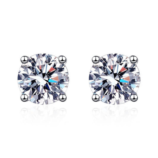 S925 Moissanite Cushion Earrings