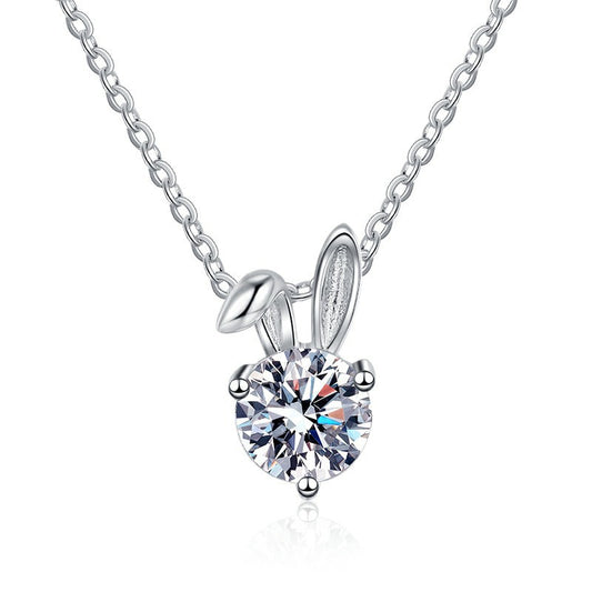 S925 Moissanite Bunny Necklace