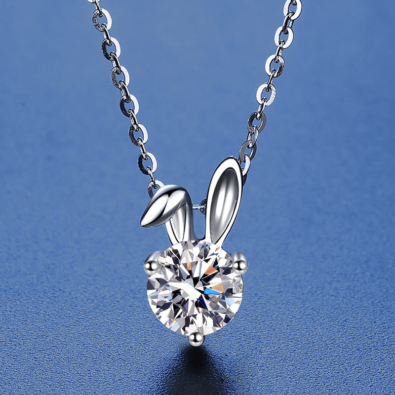 S925 Moissanite Bunny Necklace