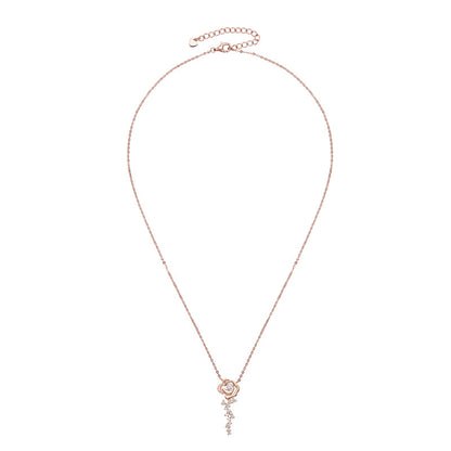 New Rose Gold Moissanite Necklace