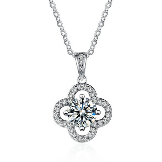 Hengli Four-Leaf Clover Moissanite Necklace