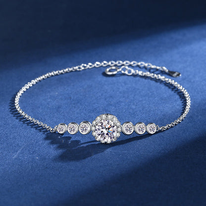 S925 Silver Moissanite Starry Bracelet