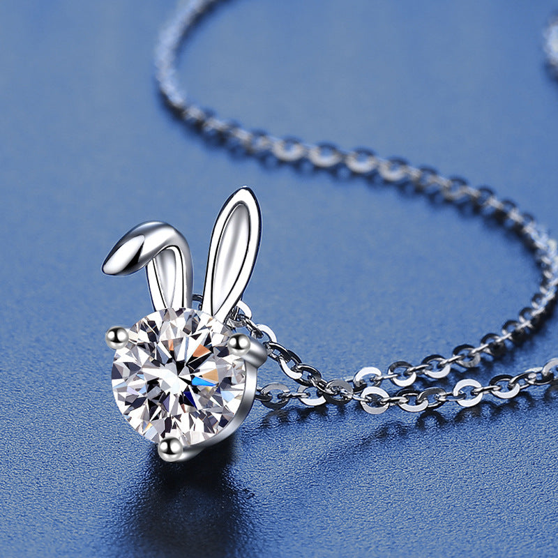 S925 Moissanite Bunny Necklace