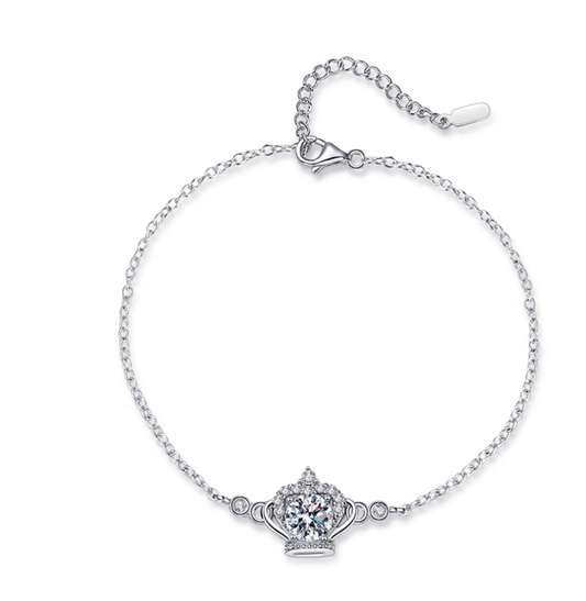 Classic Moissanite Crown Bracelet