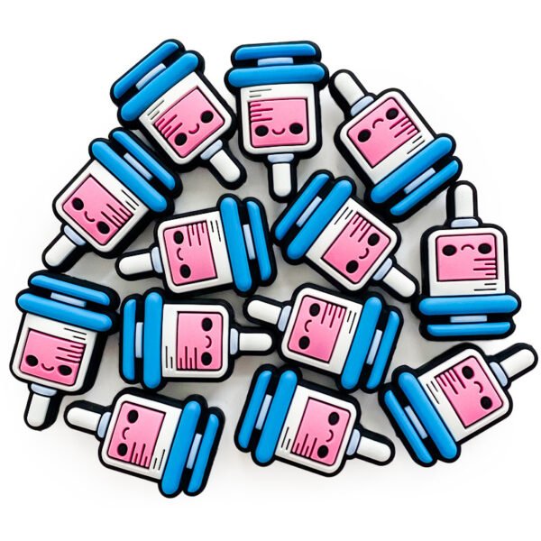 Matte Syringe-Shaped Silicone Focals Lenght 30mm, Width 20mm(Package of 10)