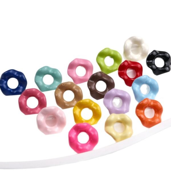 Shiny Mixed Color Acrylic Wave Spacers Diameter 12mm(Package of 50)