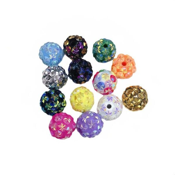 Snowflake-Shaped Acrylic Rhinestone Beads 20mm(Package of 25)